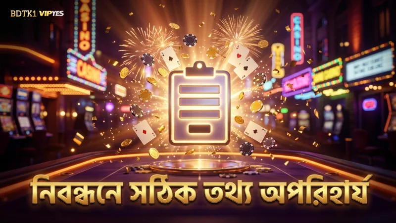 নিবন্ধন ফর্মে সঠিক তথ্য দেওয়া নিরাপত্তার জন্য অপরিহার্য।