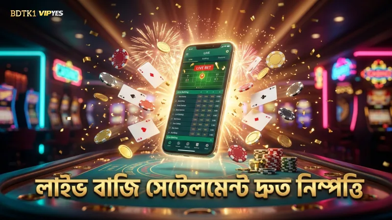 লাইভ বাজি সেটেলমেন্ট নিশ্চিত করে বাজির দ্রুত নিষ্পত্তি।