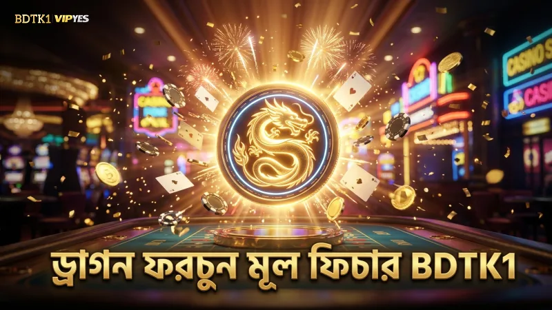 ড্রাগন ফরচুন গেমের মূল ফিচার ও বোনাস উপাদান।