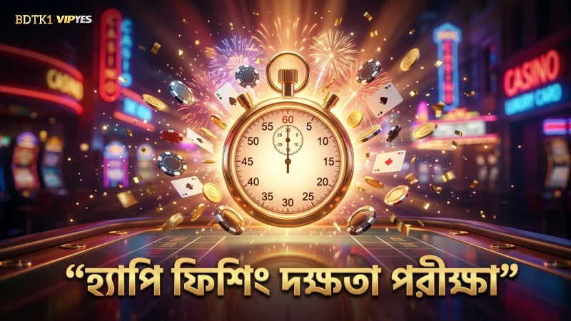 ৩০ মিনিটের পরীক্ষা সেশন হ্যাপি ফিশিং দক্ষতা বাড়াতে সাহায্য করে