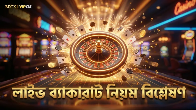 লাইভ ব্যাকারাটের নিয়ম ও খেলার কাঠামো বিশ্লেষণ।