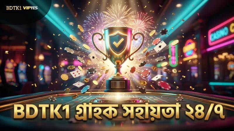 ২৪/৭ কাস্টমার সাপোর্ট ও দায়িত্বশীল গেমিং নীতি BDTK1 ক্যাসিনোর মূল ভিত্তি।